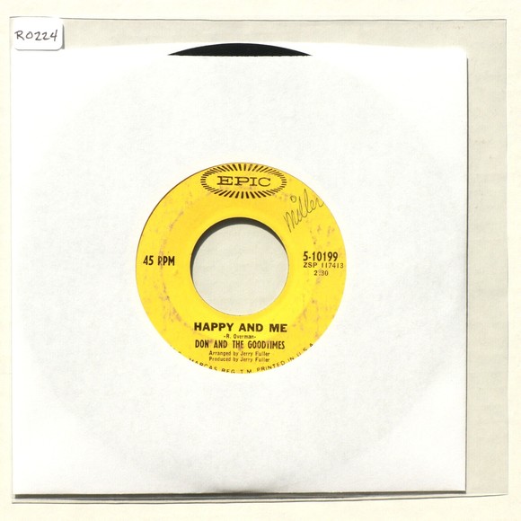 Don And The Goodtimes *Happy And Me/If You Love Her, Cherish Her* 45 rpm Record - Picture 8 of 8